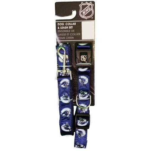 Adjustable NHL Vancouver Canucks Dog Collar and Leash Set