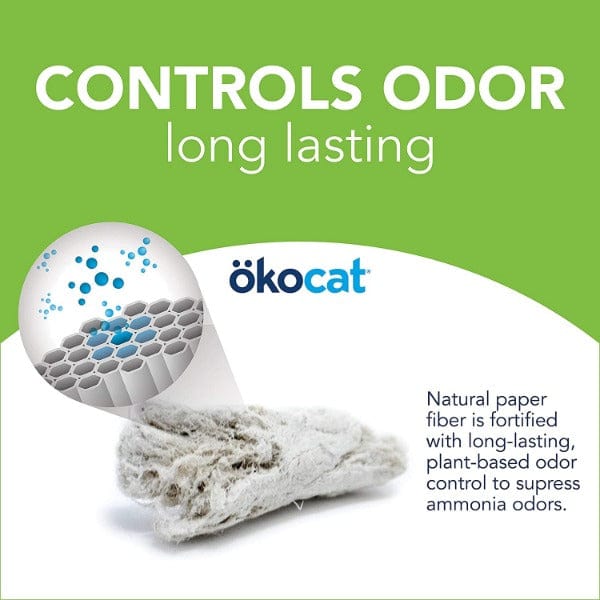 ökocat High - Quality Dust - Free Non - Clumping Paper Pellet Cat Litter for Cats and Allergy - Prone Homes