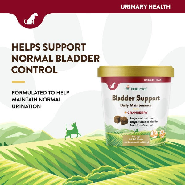 NaturVet Cranberry - Enhanced Soft Chews for Dog Bladder Support