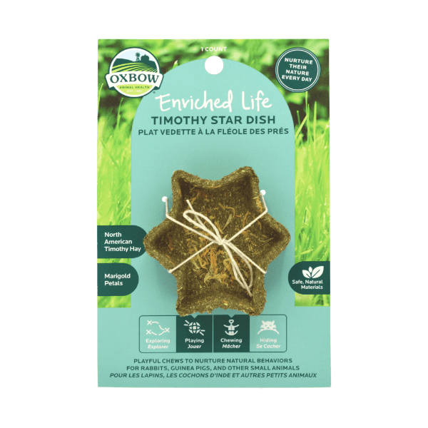 Oxbow Enriched Life - Premium Timothy Star Dish for Small Pets
