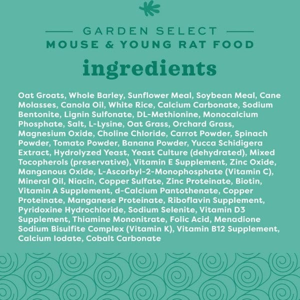 Oxbow Garden Select Premium Food for Mice and Young Rats