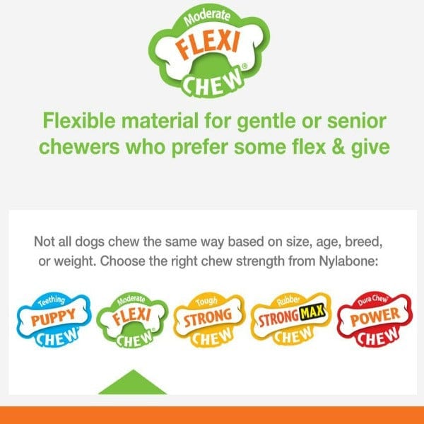 Nylabone Soft Chicken Flexichew Toy for Moderate Chewers
