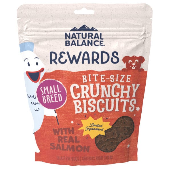 Natural Balance Small Breed Dog Treats - Crunchy Biscuits Featuring Real Salmon, 8 Ounce Package