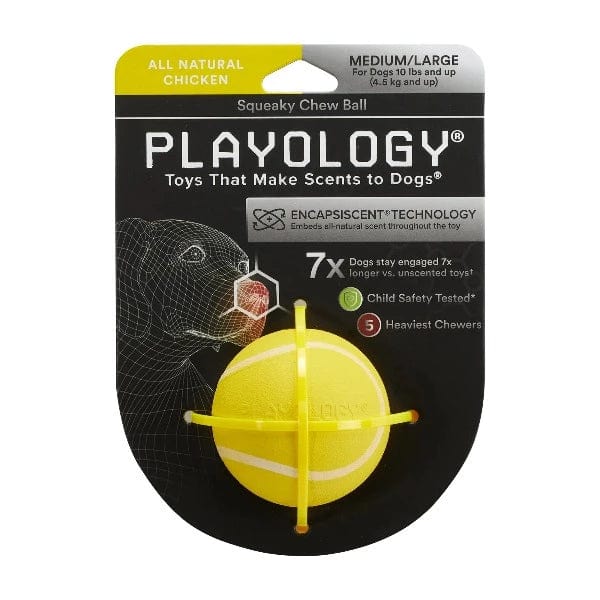 Playology Interactive Squeaky Chew Ball Toy for Dogs