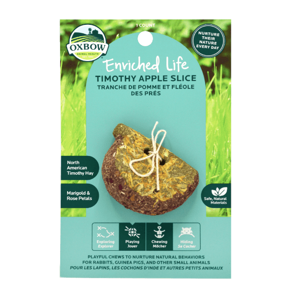 Oxbow Enriched Life Timothy Hay with Apple Slices - Premium Pet Chew and Enrichment Product