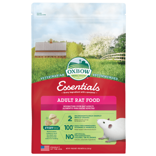 Oxbow Premium Adult Rat Food for a Healthy & Active Life