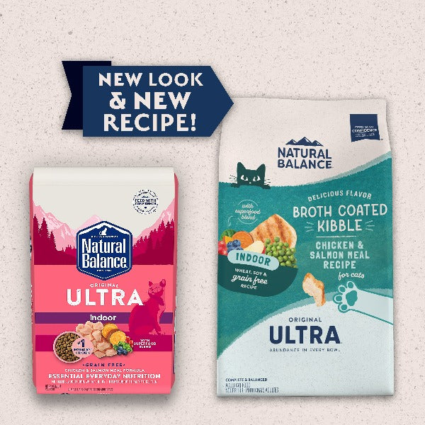 Natural Balance Original Ultra Grain-Free Indoor Dry Cat Food with Chicken Meal and Salmon Recipe for Adult Cats