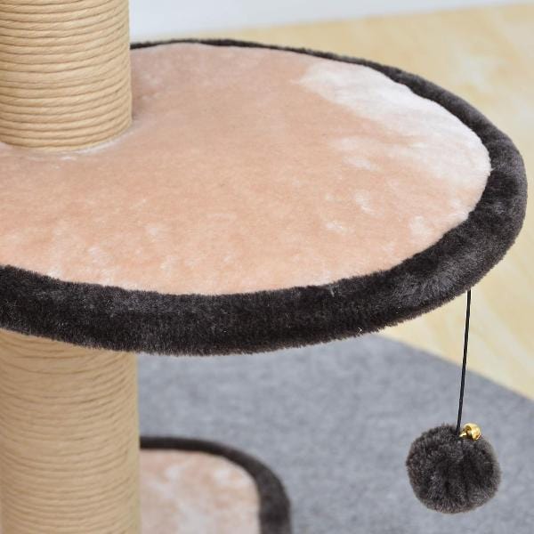 PetPals Indoor Multi - Level Cat Tree with Scratch Posts and Toy