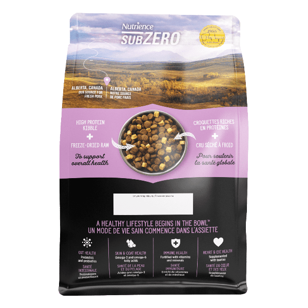 Nutrience SubZero Premium Limited Ingredient Dry Dog Food with Canadian-Sourced Pork and Apple for Sensitive Dogs