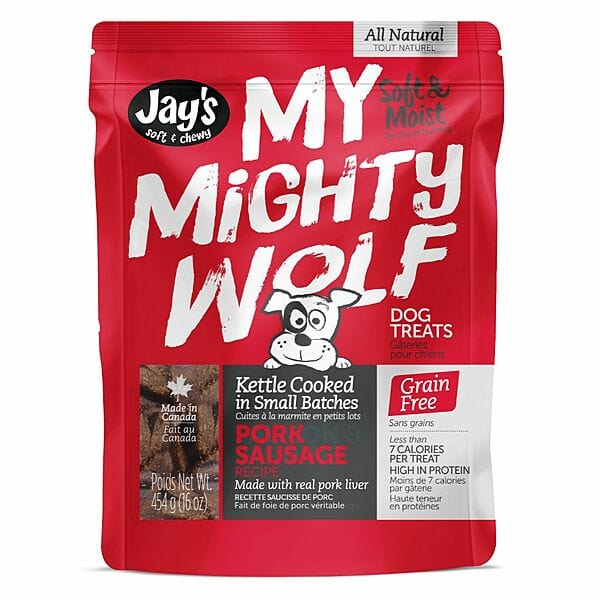 My Mighty Wolf Grain - Free Pork Sausage Recipe Dog Treats, Ideal for Training