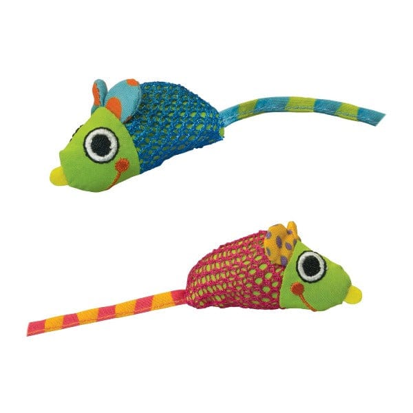 Petstages Interactive Catnip-Stuffed Chew Mice Cat Dental Toy - 2-Pack