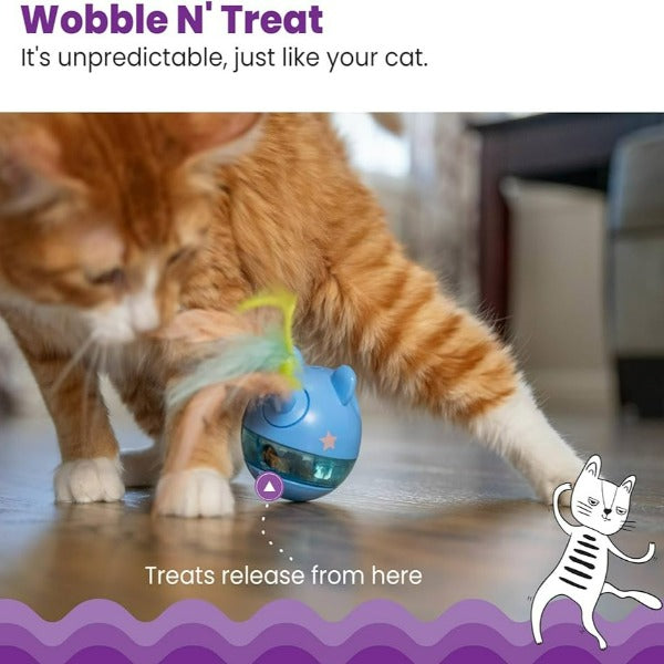 Petstages Interactive Hunt 'N Swat Treat Tumbler for Inquisitive Cats