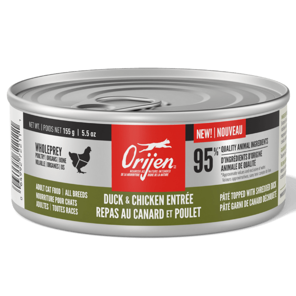 Orijen Super Premium Duck & Chicken Canned Cat Food for Optimal Nutrition