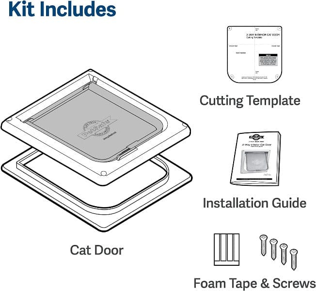 PetSafe High - Quality 2 - Way Locking Interior Cat Flap for Small Pets