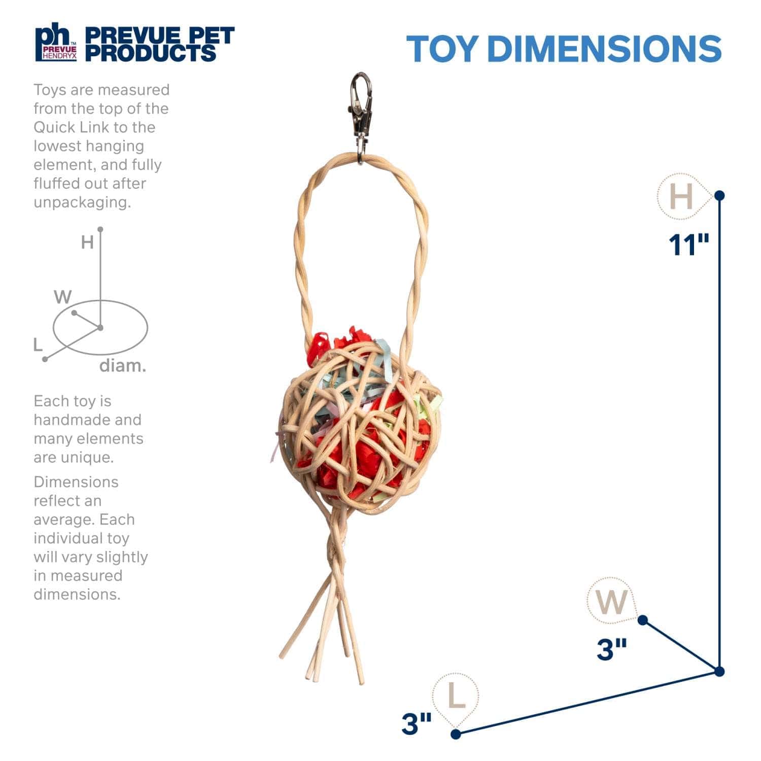 Prevue Pet Products Interactive Treat Basket Bird Toy for Small and Medium-Sized Birds