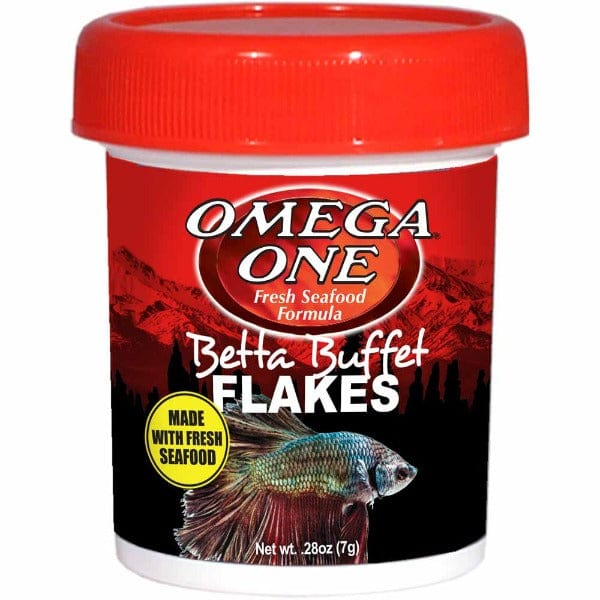 Omega One High - Quality Betta Fish Buffet Flakes for Small - Mouthed Herbivores