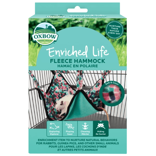 Oxbow Enriched Life Soft Fleece Hammock for Pet Comfort