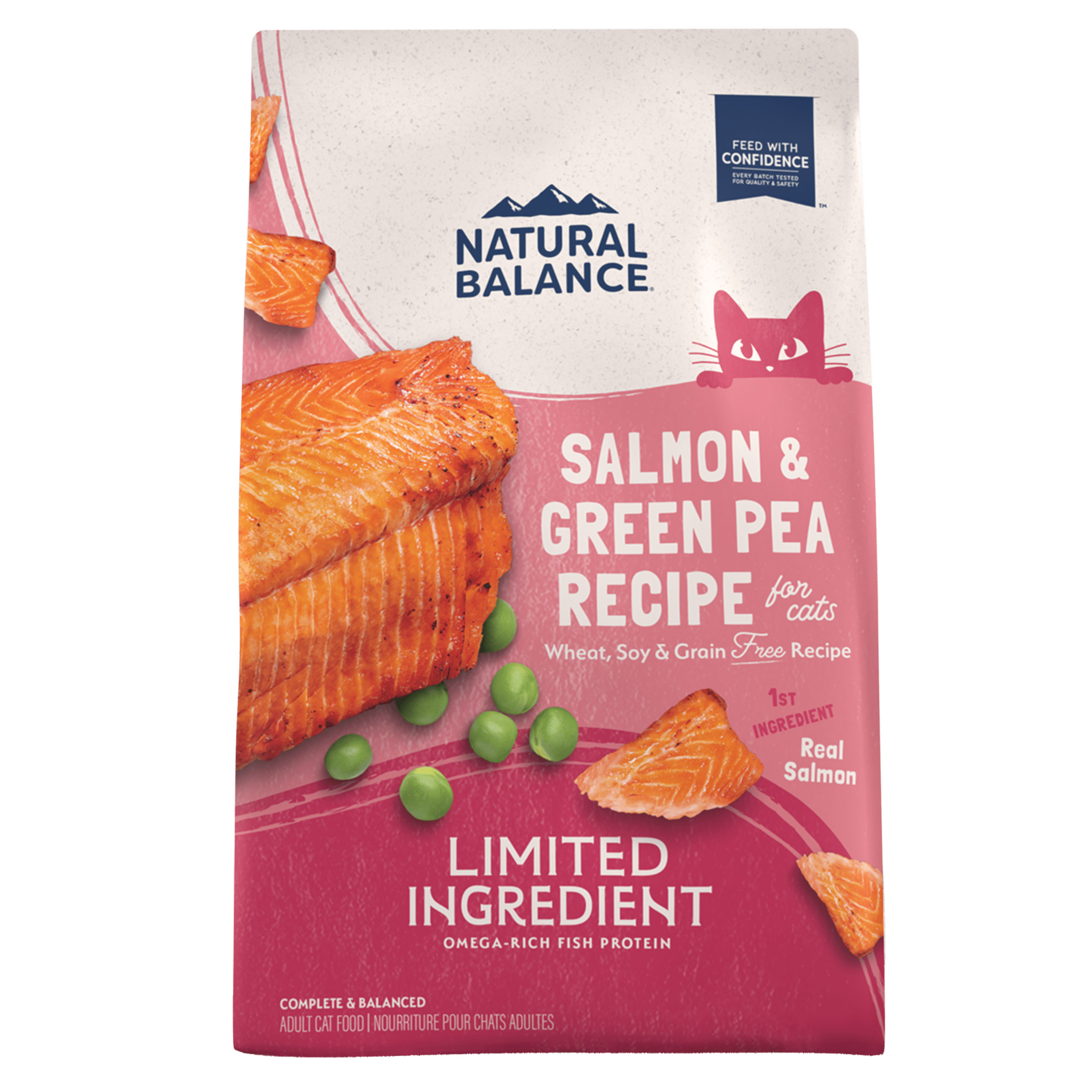 High - Quality Natural Balance Limited Ingredient Grain - Free Dry Cat Food with Salmon and Green Peas for Adult Cats