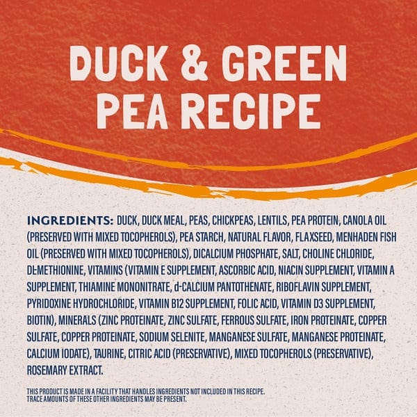 Natural Balance Grain-Free Duck & Green Pea Dry Cat Food for Adult Cats