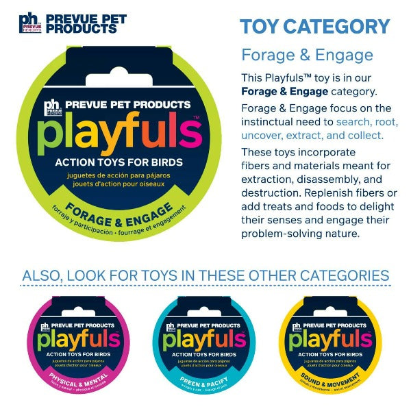 Prevue Pet Products Interactive Pyramid Bird Toy for Small to Medium Birds