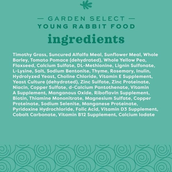 Oxbow Garden Select Nutritious Food for Young Rabbits