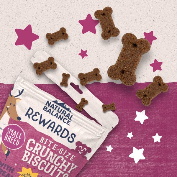 Natural Balance Oven - Baked Crunchy Venison Dog Biscuits, Ideal Small - Breed Recipe, 8 - ounce Package