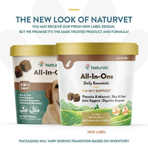 NaturVet All - In - One Canine Soft Chews for Comprehensive Dog Health