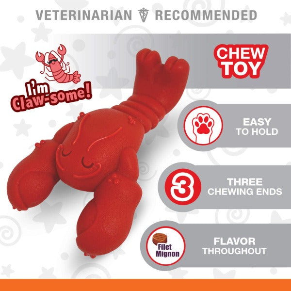 Nylabone Durable Power Chew Dog Toy in Lobster Shape