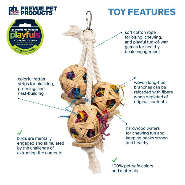 Prevue Pet Products Interactive Cluster of Fun Bird Entertainment Toy