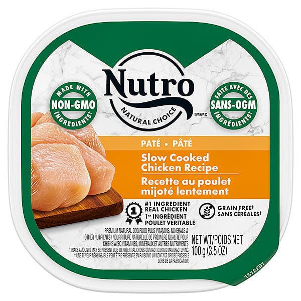 Nutro Slow-Cooked Chicken Recipe Pate Style Wet Dog Food - Ideal for Canine Delight