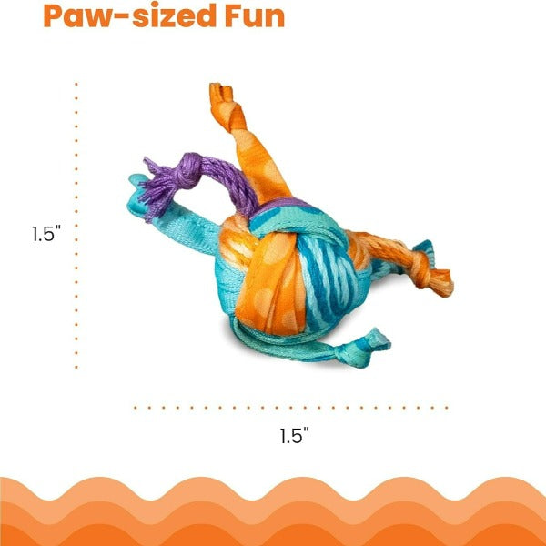 Petstages Tons of Tails Colorful Dental Cat Chew Toy for Kitty Entertainment
