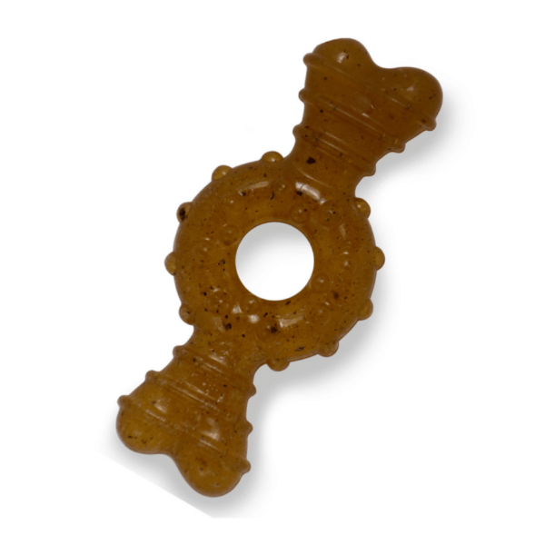 Soft Chicken-Flavored Nylabone Puppy Ring Bone Teething Toy for Small Puppies