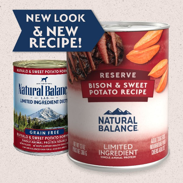 Natural Balance Reserve Premium Limited Ingredient Canned Dog Food with Bison & Sweet Potato Recipe