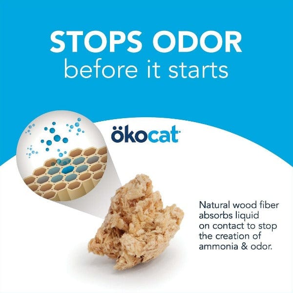 ökocat Premium Original Clumping Wood-based Cat Litter, a 12.6-pound Solution for Odor Control