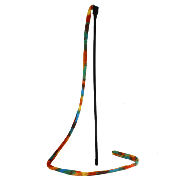 Penn Plax Soft Multicolor Wiggle Wand Cat Toy for Endless Feline Fun