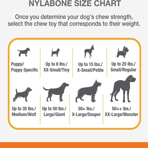 Nylabone High - Quality Power Chew Action Ridges Dog Chew Toy for Powerful Chewers