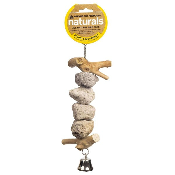 Prevue Pet Products Naturals™ All - in - One Sound and Movement Block Rock Toy for Medium to Large Birds