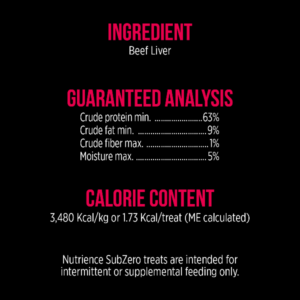Nutrience Freeze - Dried Fresh Beef Liver Cat Treats at Peak Quality