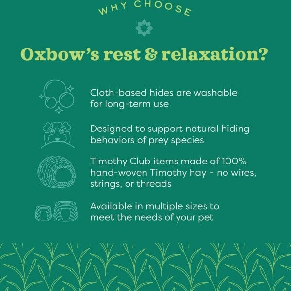 Oxbow Enriched Life Pet Cozy Hideaway Cave for Chinchillas, Guinea Pigs, Rats, Mice, Rabbits and Ferrets