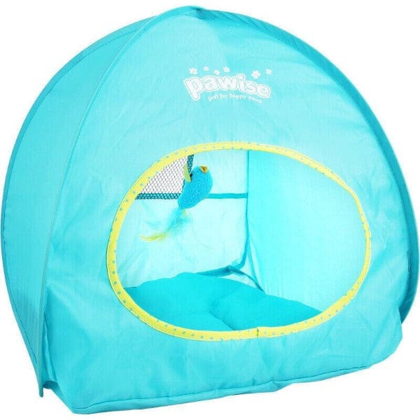 Pawise Foldable Pop - Up Cat Tent with Feather Toy