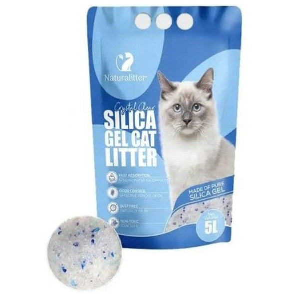 Premium Naturalitter Silica Gel Crystal Clear Cat Litter for Odor-Free and Hygienic Cat Care