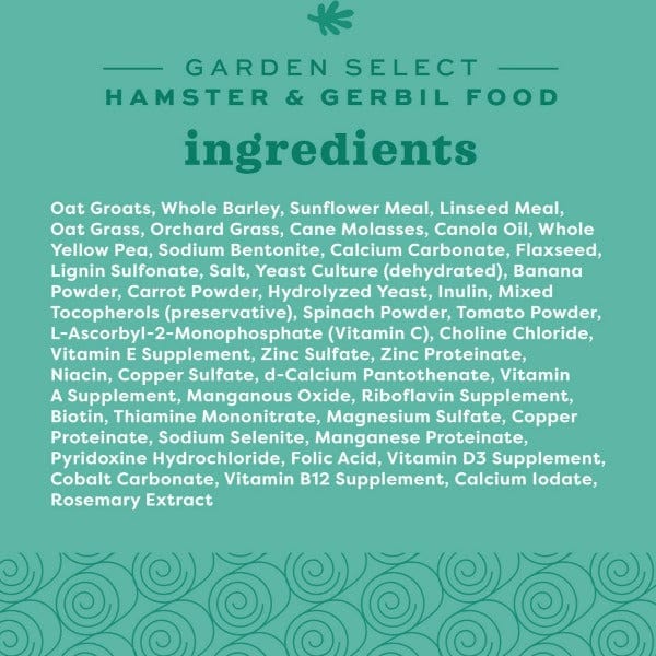 Oxbow Premium Garden Select Food Blend for Hamsters and Gerbils