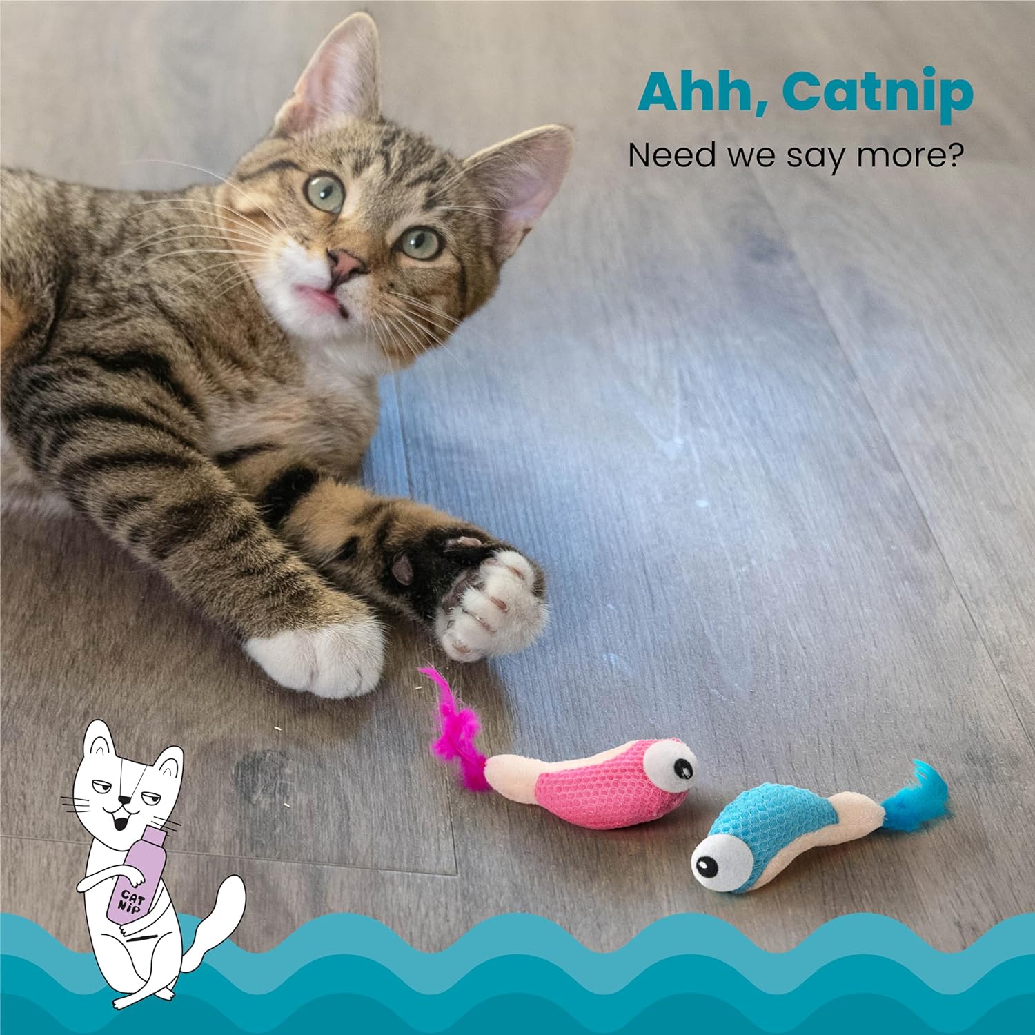 Petstages Catnip-Stuffed Dental Shrimpies Cat Toy for All Ages
