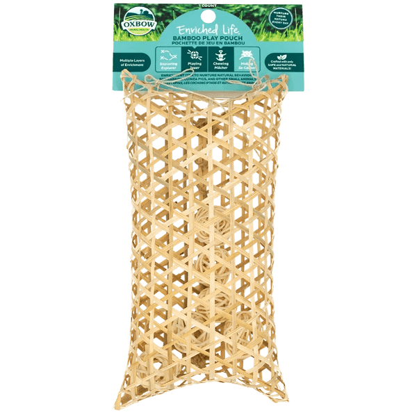 Oxbow Enriched Life Bamboo Play Pouch - A Pet - Enriching Toy for Small Animals