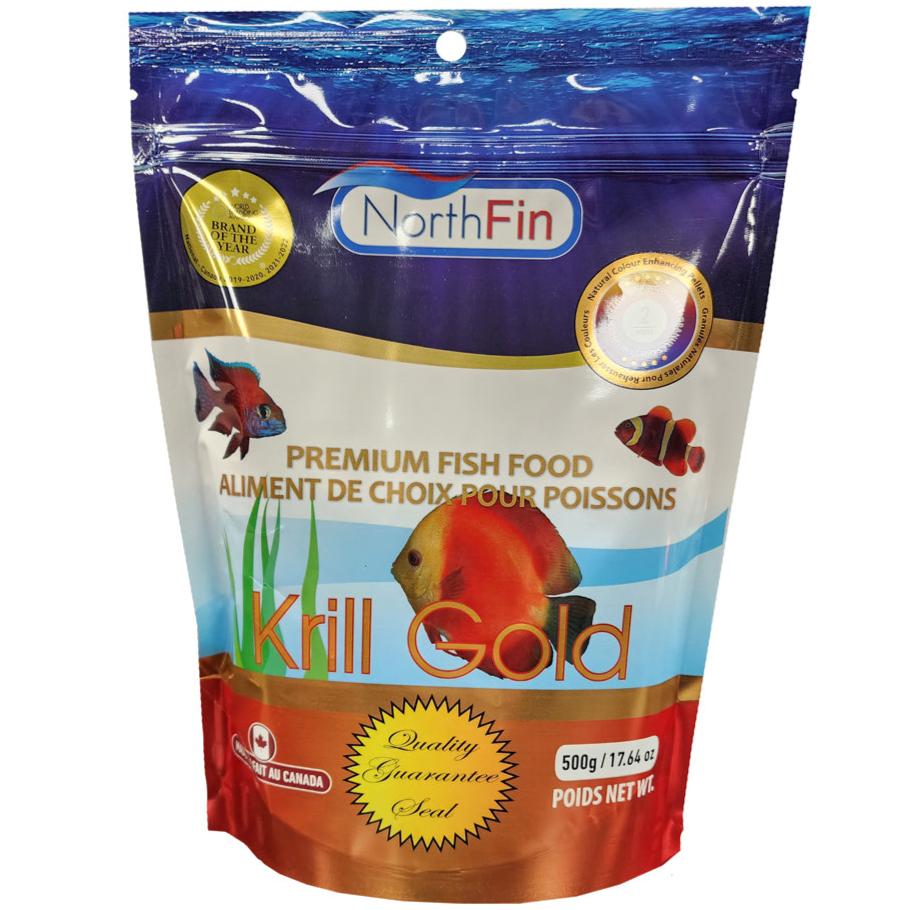 NorthFin Premium Antarctic Krill Gold Fish Food for Aquatic Pets