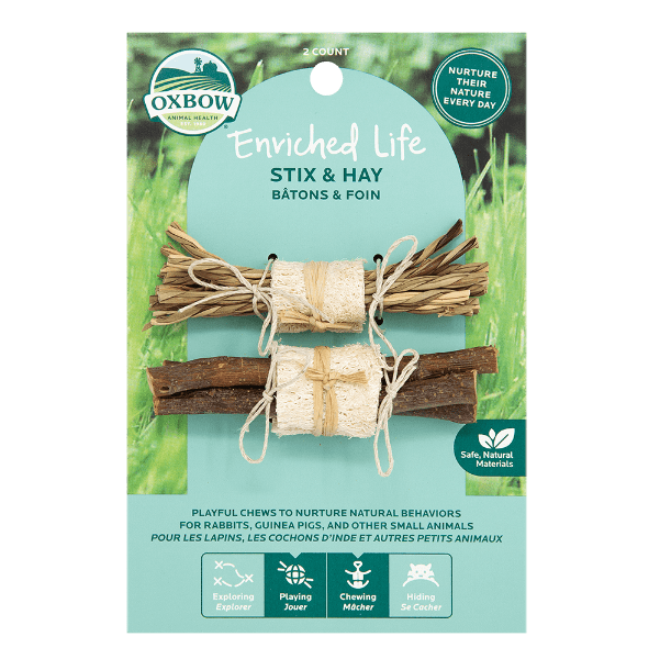 Oxbow Enriched Life Pet Chew Sticks and Hay Products for Small Animals