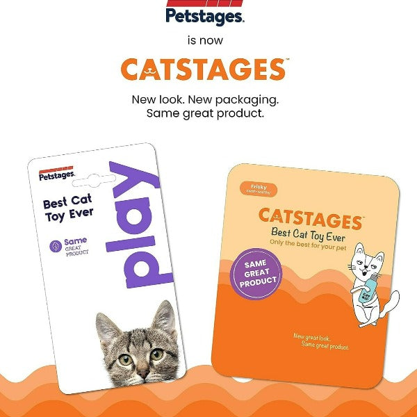 Petstages Interactive Crunchy Pickle Cat Toy with Premium Catnip