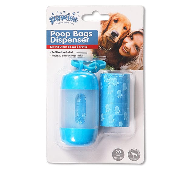 Pawise Pet Waste Poop Bags and Convenient Bag Dispenser Set
