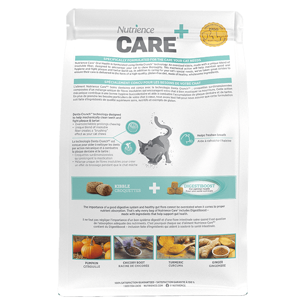Nutrience Care+ Premium Oral Health Dry Cat Food for Optimal Dental Care