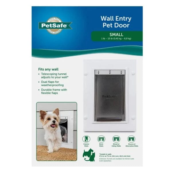 PetSafe Telescoping Wall Entry Pet Door for Cats and Dogs in Multiple Sizes